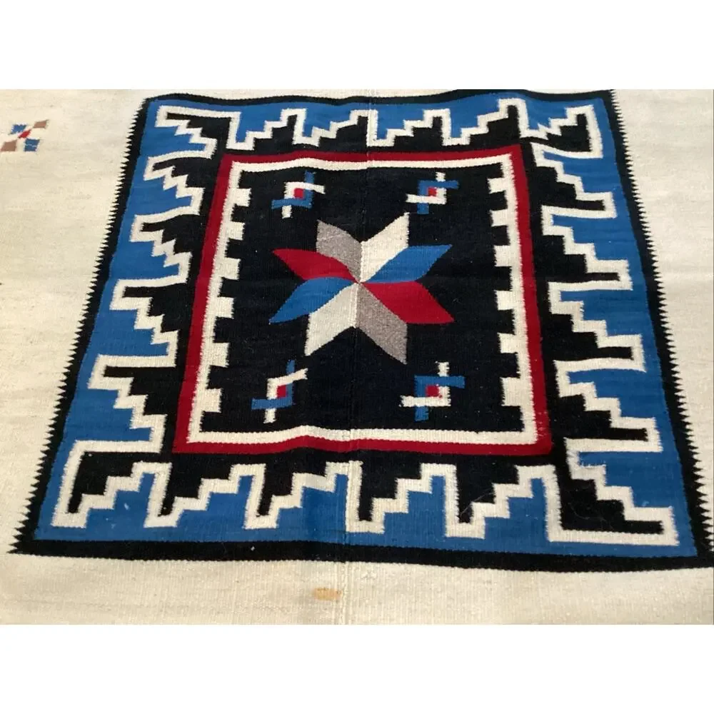 Awesome Rare Texcoco Mexican Rug